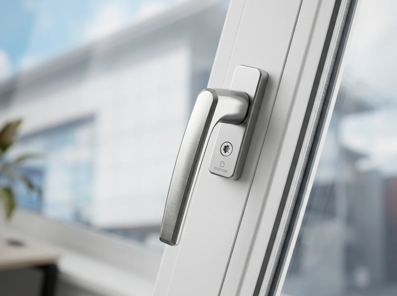Akcesoria do okien BUDVAR — klamki, szyby, okucia, nawiewniki